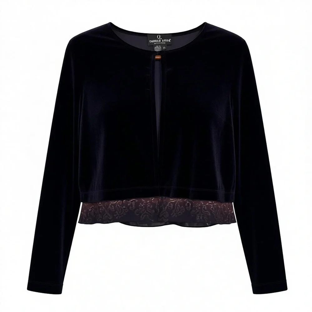 Vintage Carole Little Velvet Cardigan